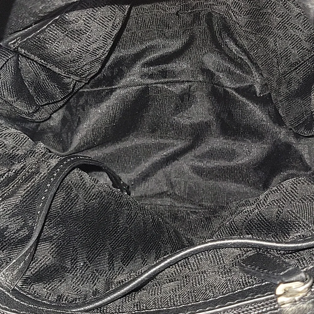 Michael Kors Black Perforated Leather Mini Backpack Bag